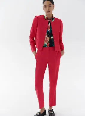 VICKY - Chaqueta corta recta en rojo